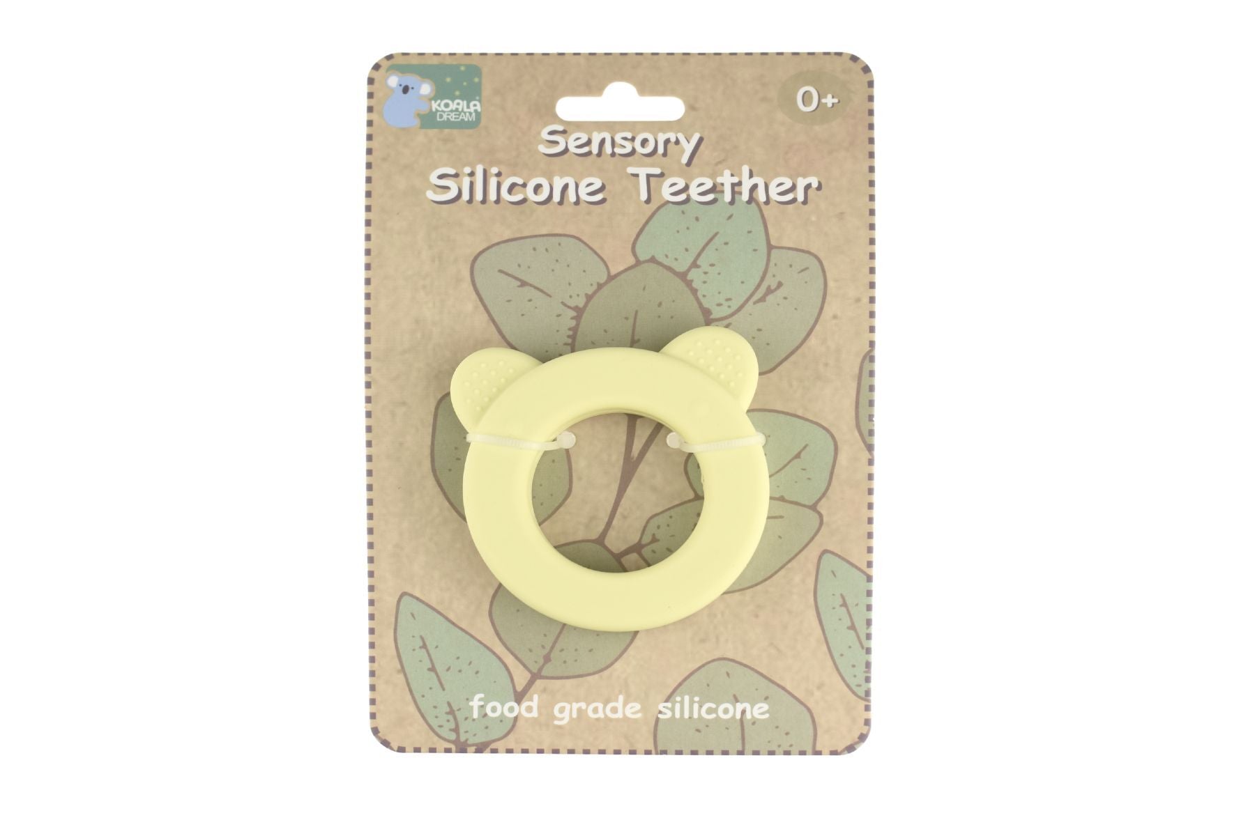 SENSORY SILICONE BEAR TEETHER - YELLOW - Bamboo Sprout