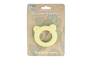 SENSORY SILICONE BEAR TEETHER - YELLOW - Bamboo Sprout