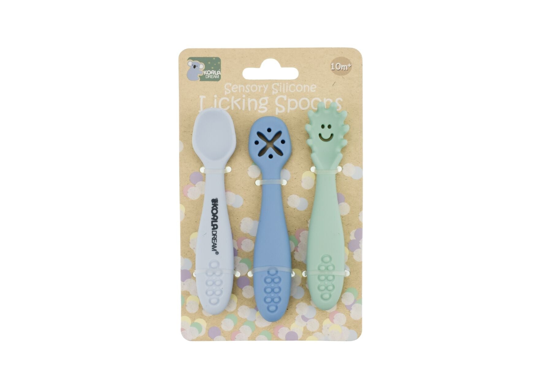 SENSORY SILICONE LICKING SPOONS - BLUE - Bamboo Sprout