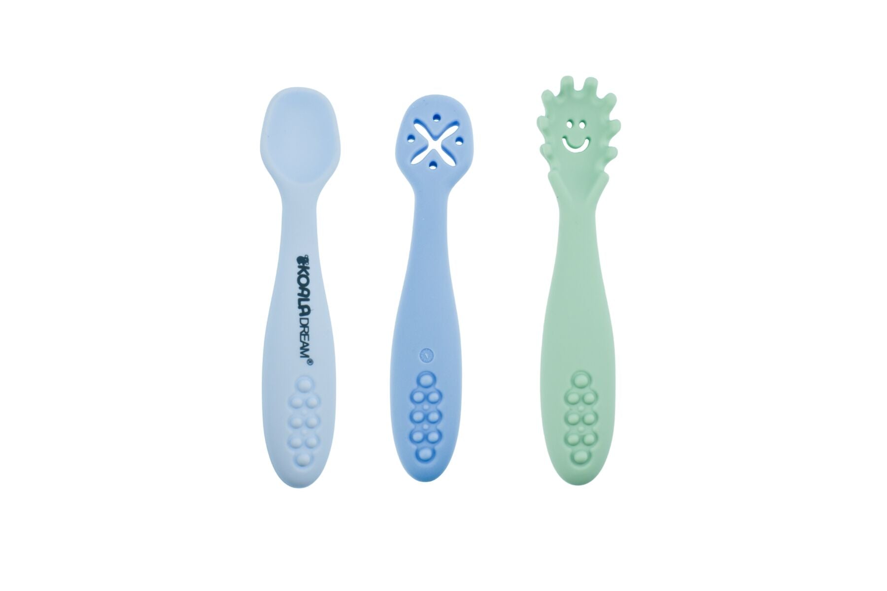 SENSORY SILICONE LICKING SPOONS - BLUE - Bamboo Sprout