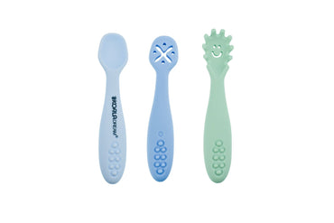 SENSORY SILICONE LICKING SPOONS - BLUE - Bamboo Sprout