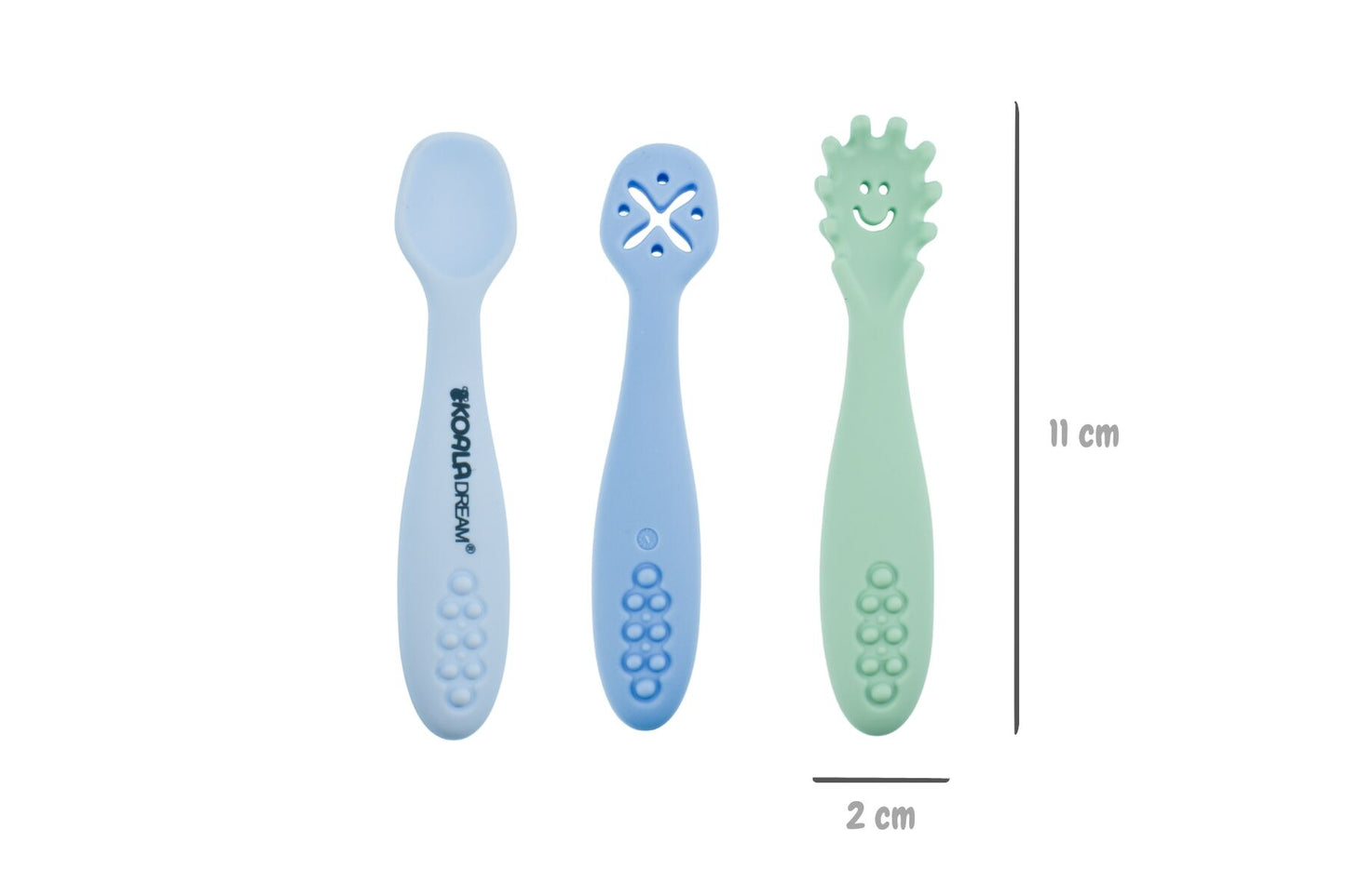 SENSORY SILICONE LICKING SPOONS - BLUE - Bamboo Sprout