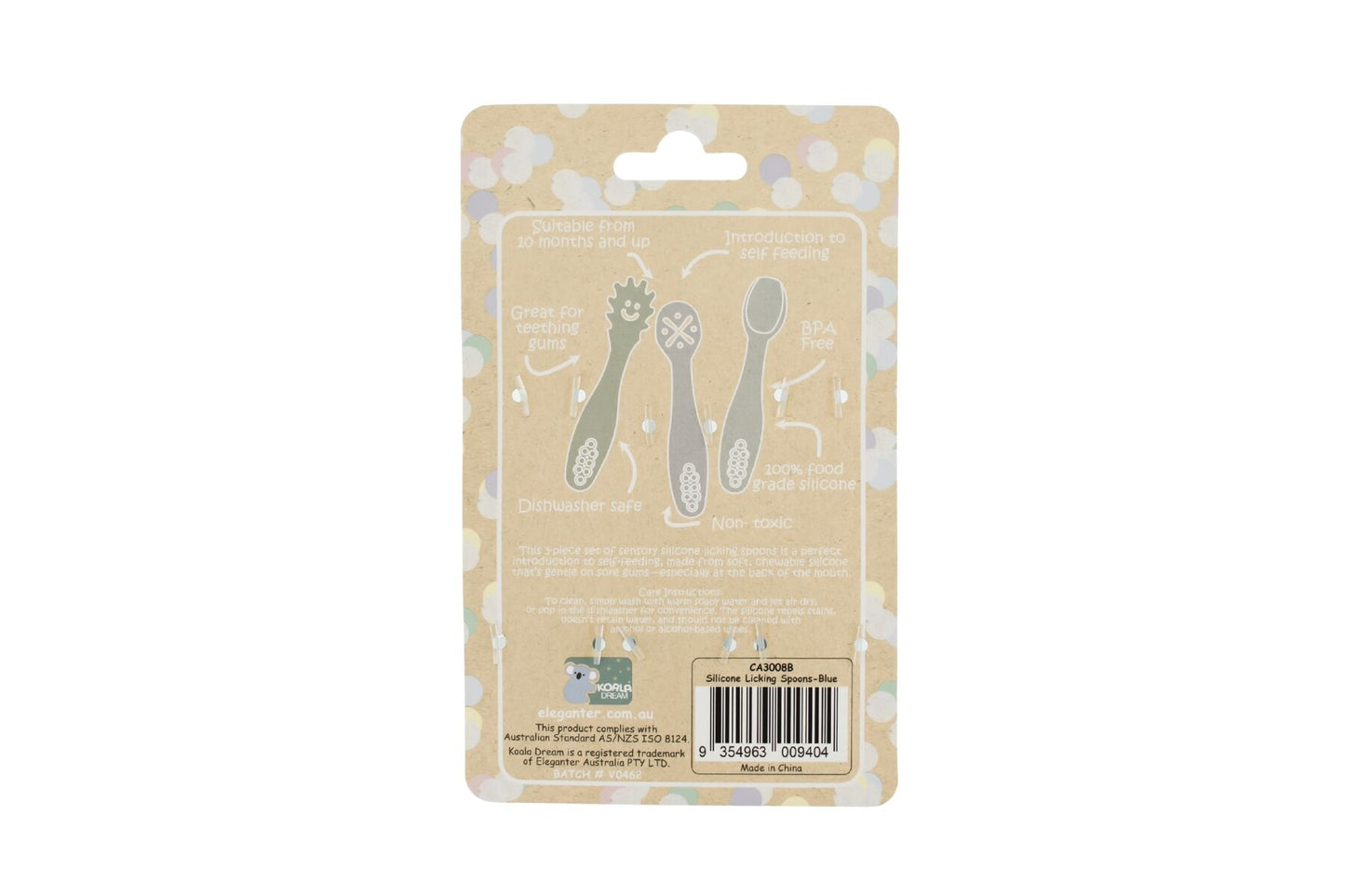SENSORY SILICONE LICKING SPOONS - BLUE - Bamboo Sprout
