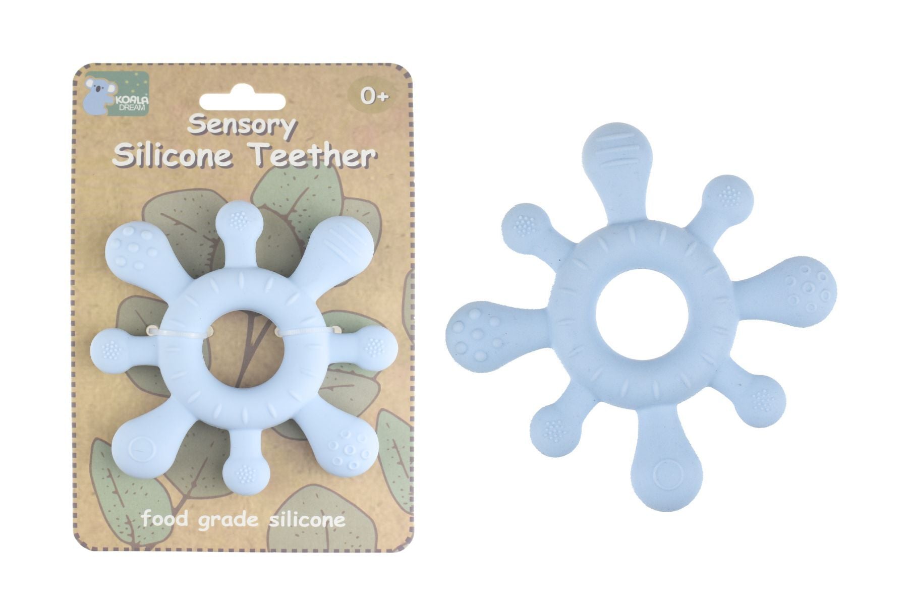 SENSORY SILICONE SPLASH TEETHER - BLUE - Bamboo Sprout