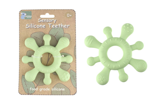 SENSORY SILICONE SPLASH TEETHER - GREEN - Bamboo Sprout