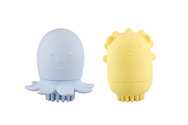 SILICONE ANIMAL BATH SHOWER BRUSH 2PCS SET - Bamboo Sprout