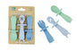 SILICONE ANIMAL SENSORY SPOONS - BLUE GREEN - Bamboo Sprout