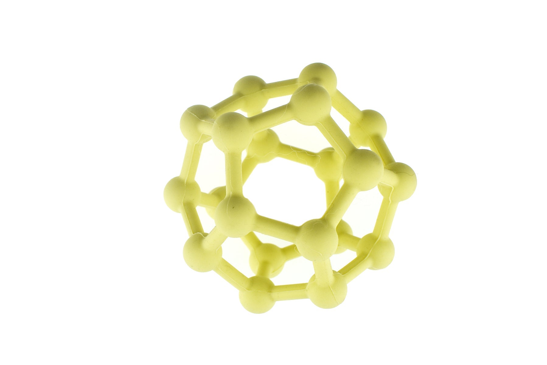 SILICONE ATOMIC TEETHER GRIP BALL - YELLOW - Bamboo Sprout