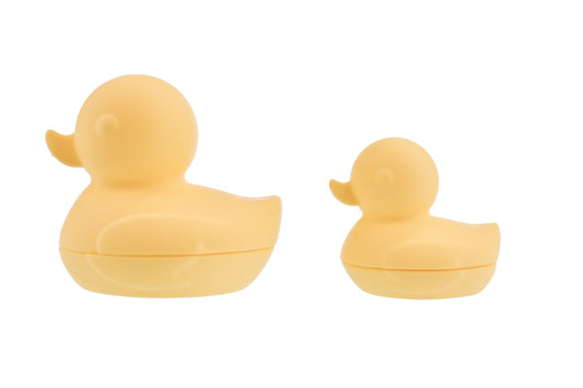 SILICONE BATH DUCKS 2PCS SET YELLOW - Bamboo Sprout