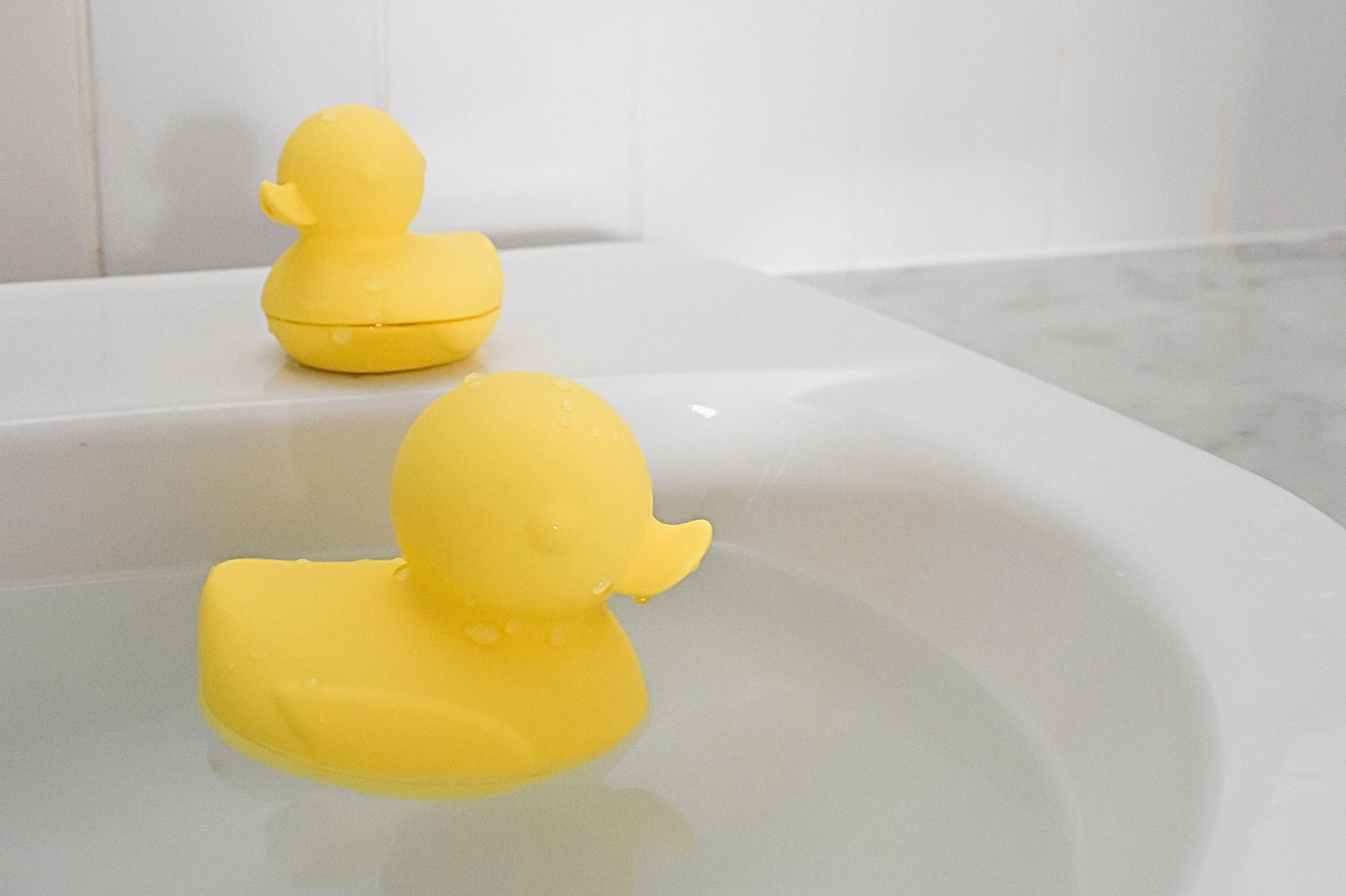 SILICONE BATH DUCKS 2PCS SET YELLOW - Bamboo Sprout