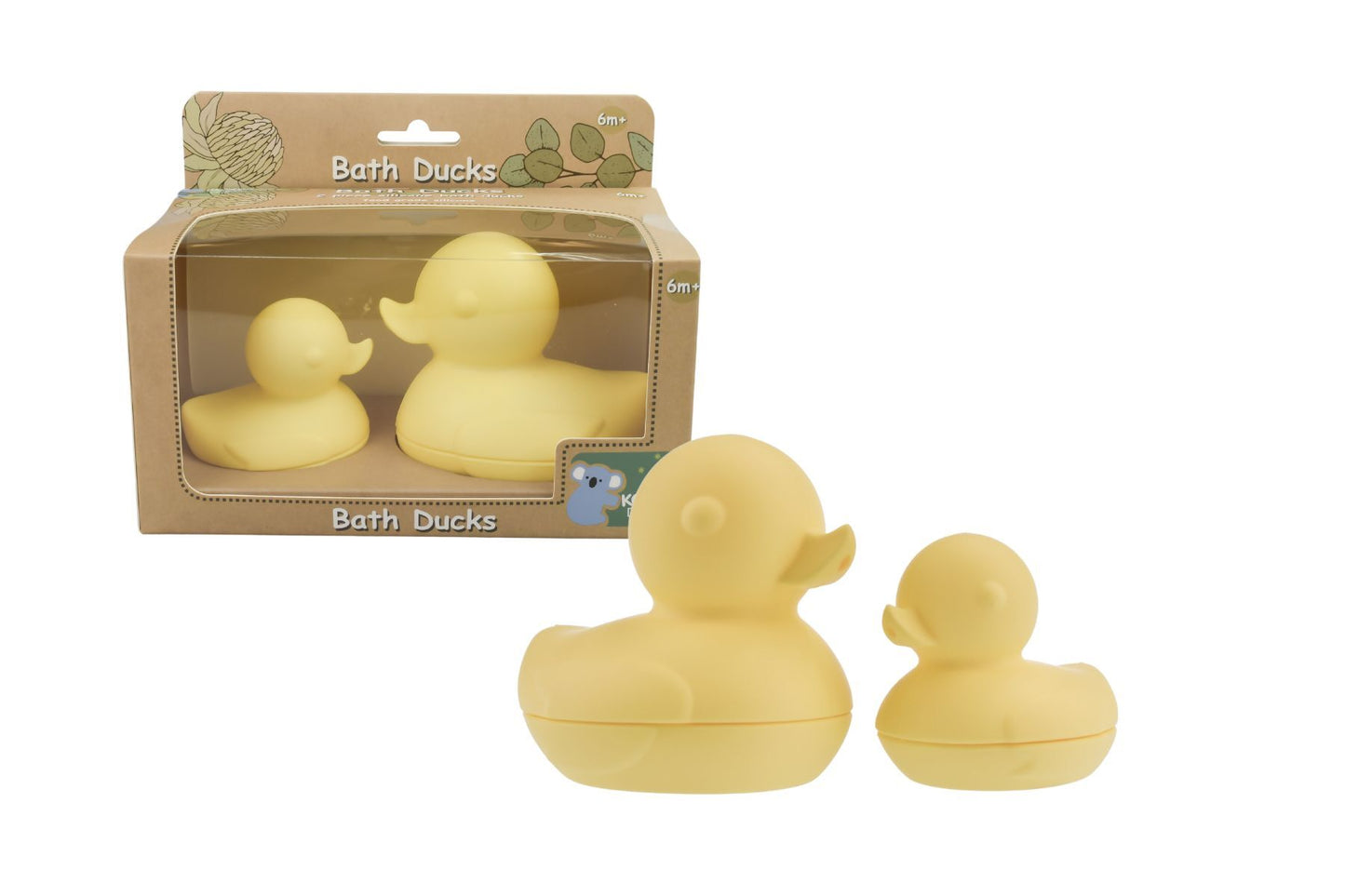 SILICONE BATH DUCKS 2PCS SET YELLOW - Bamboo Sprout