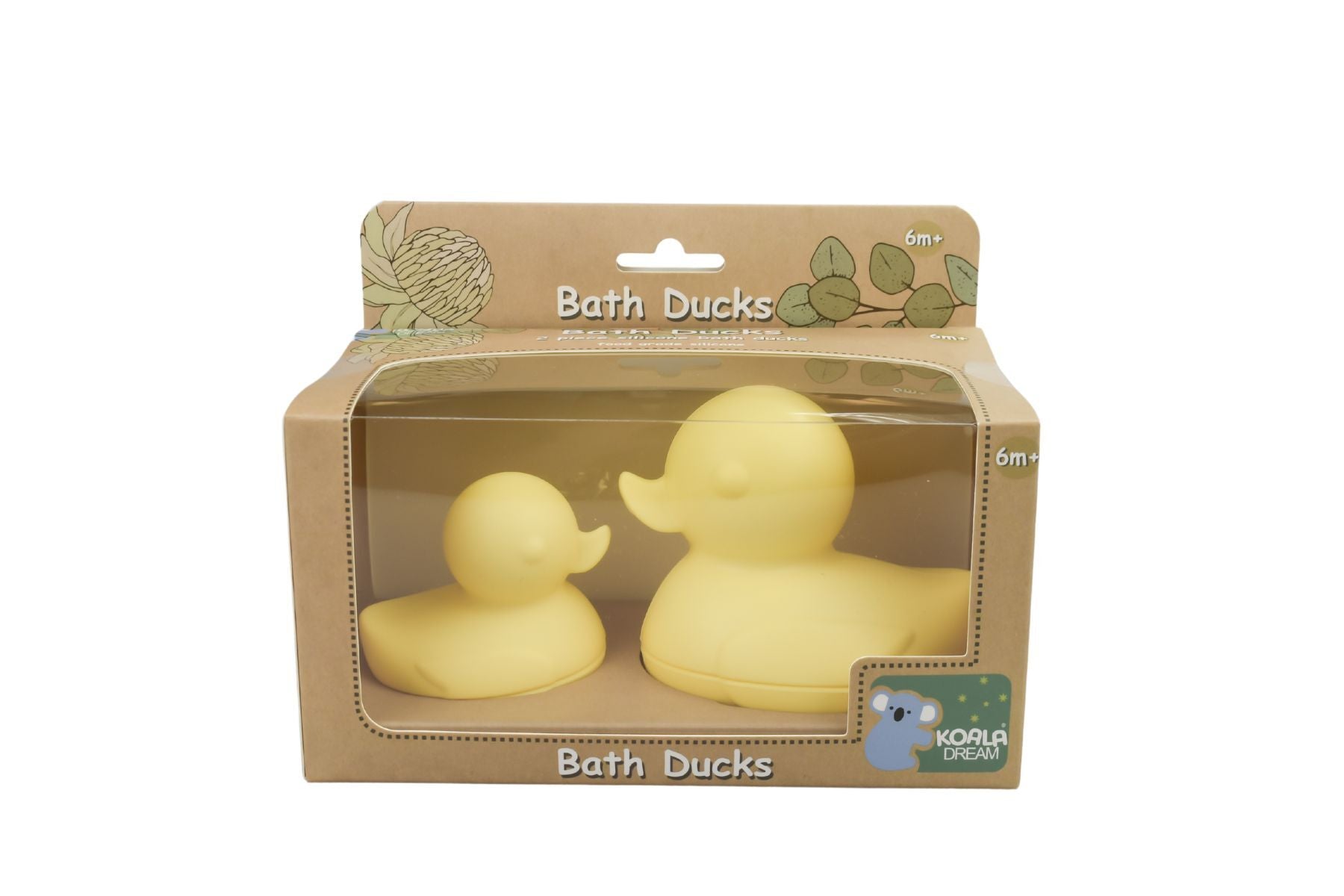 SILICONE BATH DUCKS 2PCS SET YELLOW - Bamboo Sprout