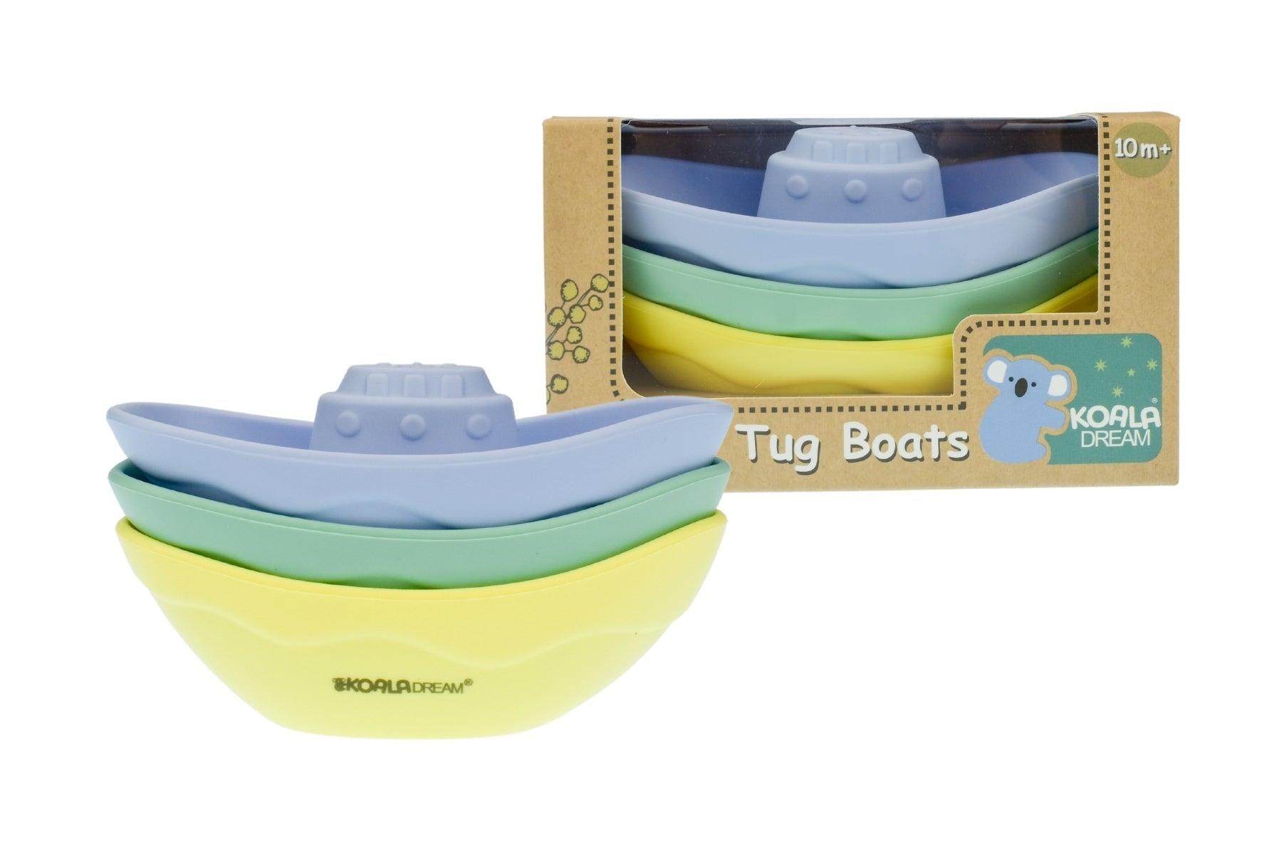 SILICONE BATH TUG BOATS 3PC SET - Bamboo Sprout