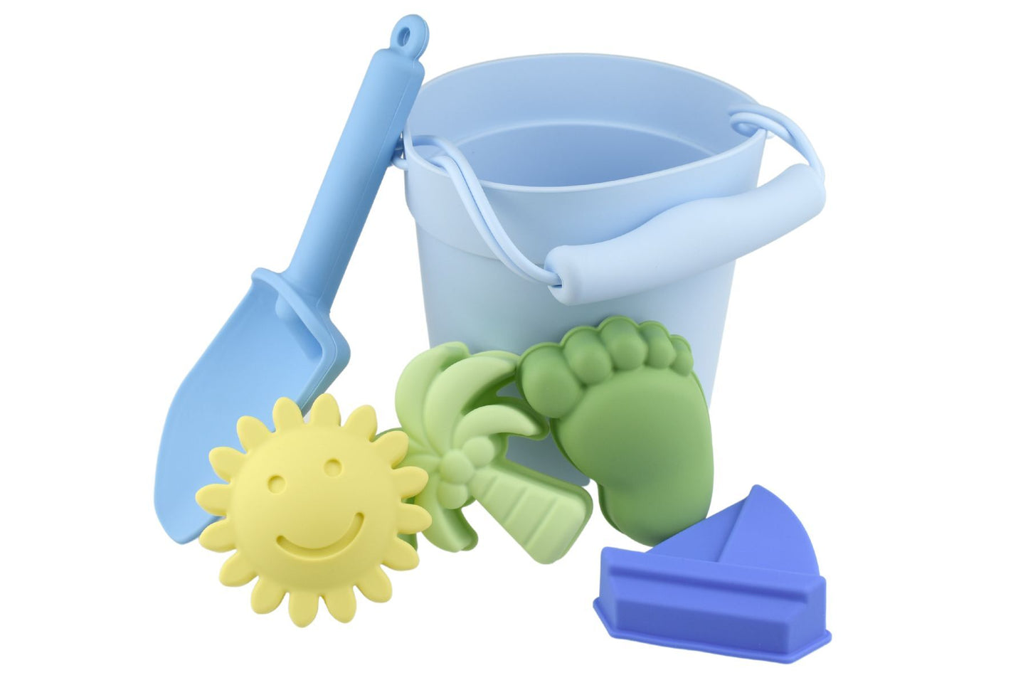 6PC SILICONE BEACH SET BLUE SUNDAE - Bamboo Sprout