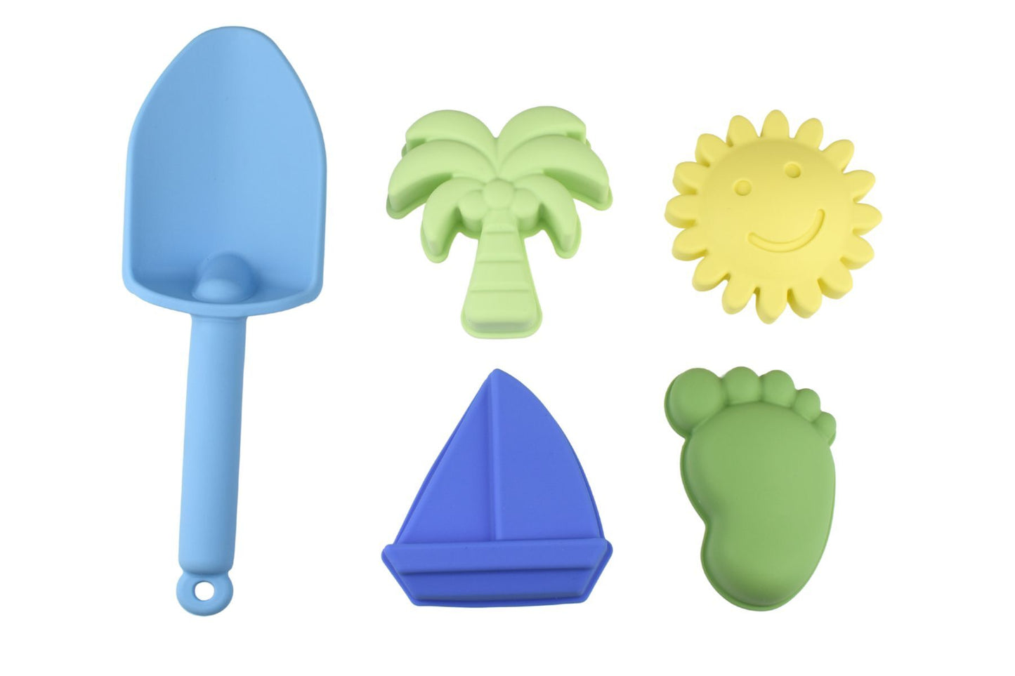 6PC SILICONE BEACH SET BLUE SUNDAE - Bamboo Sprout