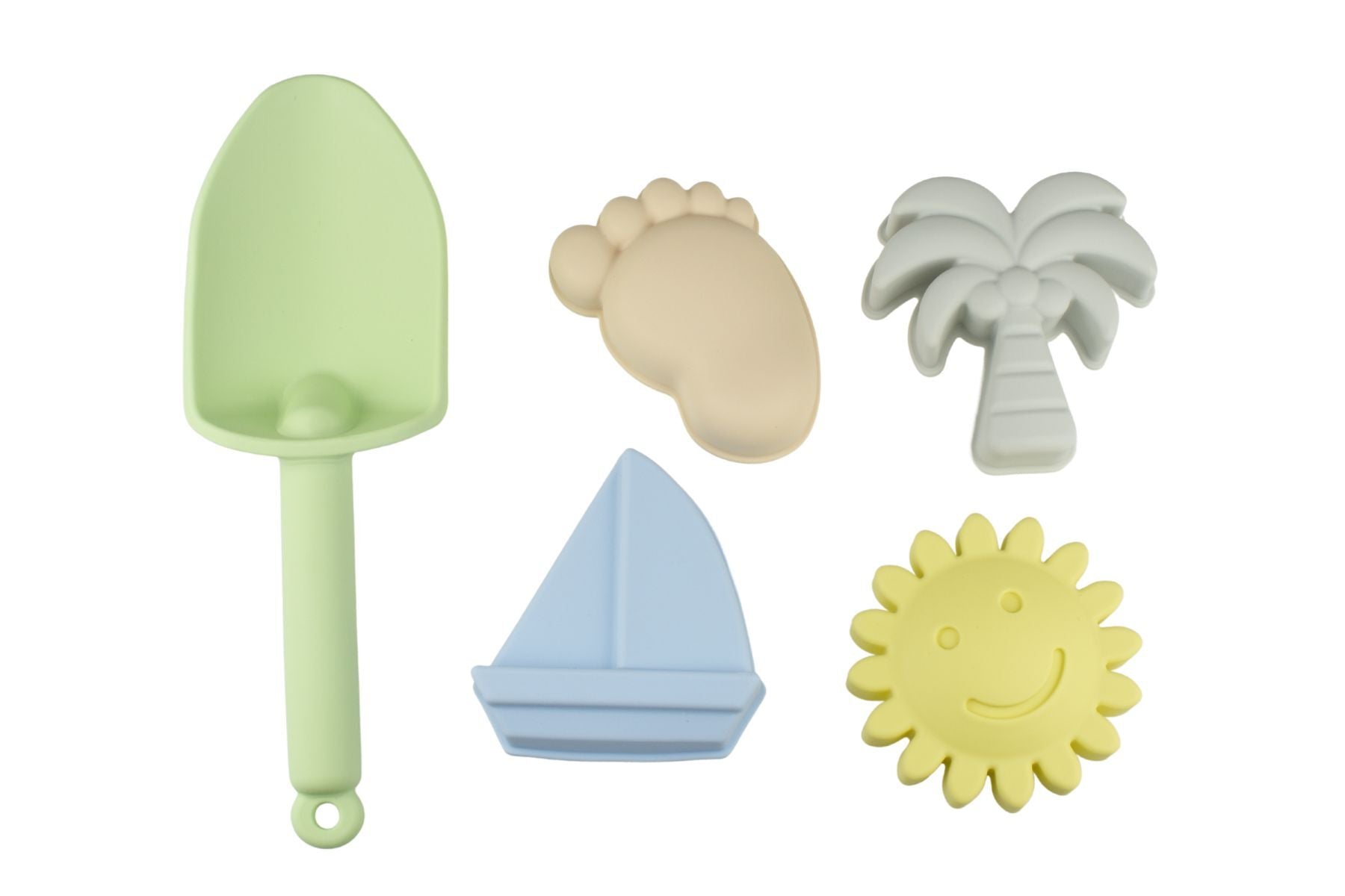 6PC SILICONE BEACH SET PASTEL GELATO - Bamboo Sprout