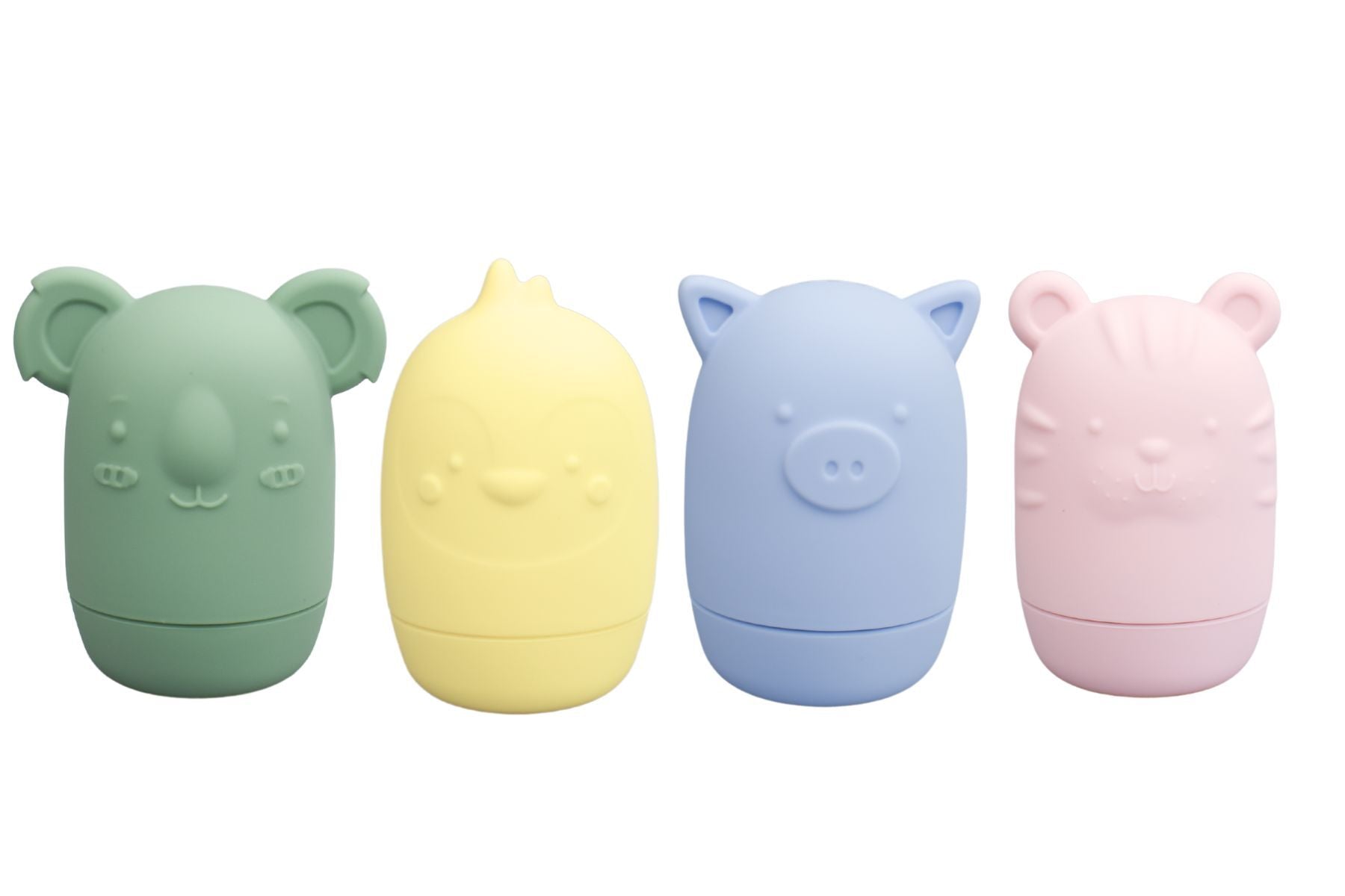 SILICONE BRAVE BEASTS ANIMAL POURERS 4 PCS SET - PASTEL - Bamboo Sprout
