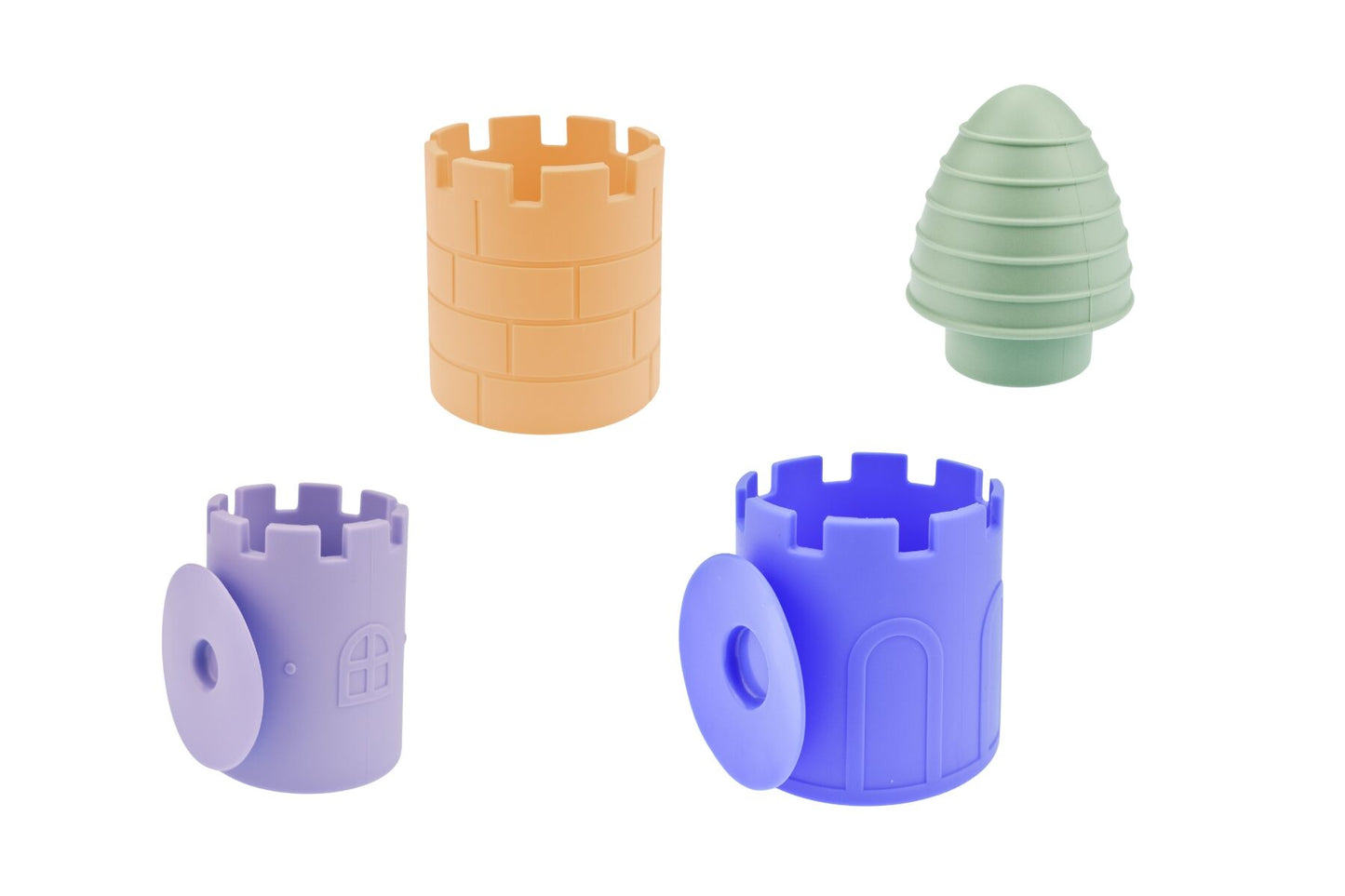 SILICONE CASTLE POUR & PLAY 4PC BATH SET - Bamboo Sprout