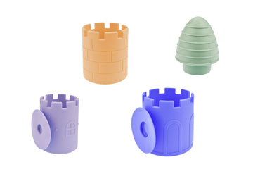 SILICONE CASTLE POUR & PLAY 4PC BATH SET - Bamboo Sprout