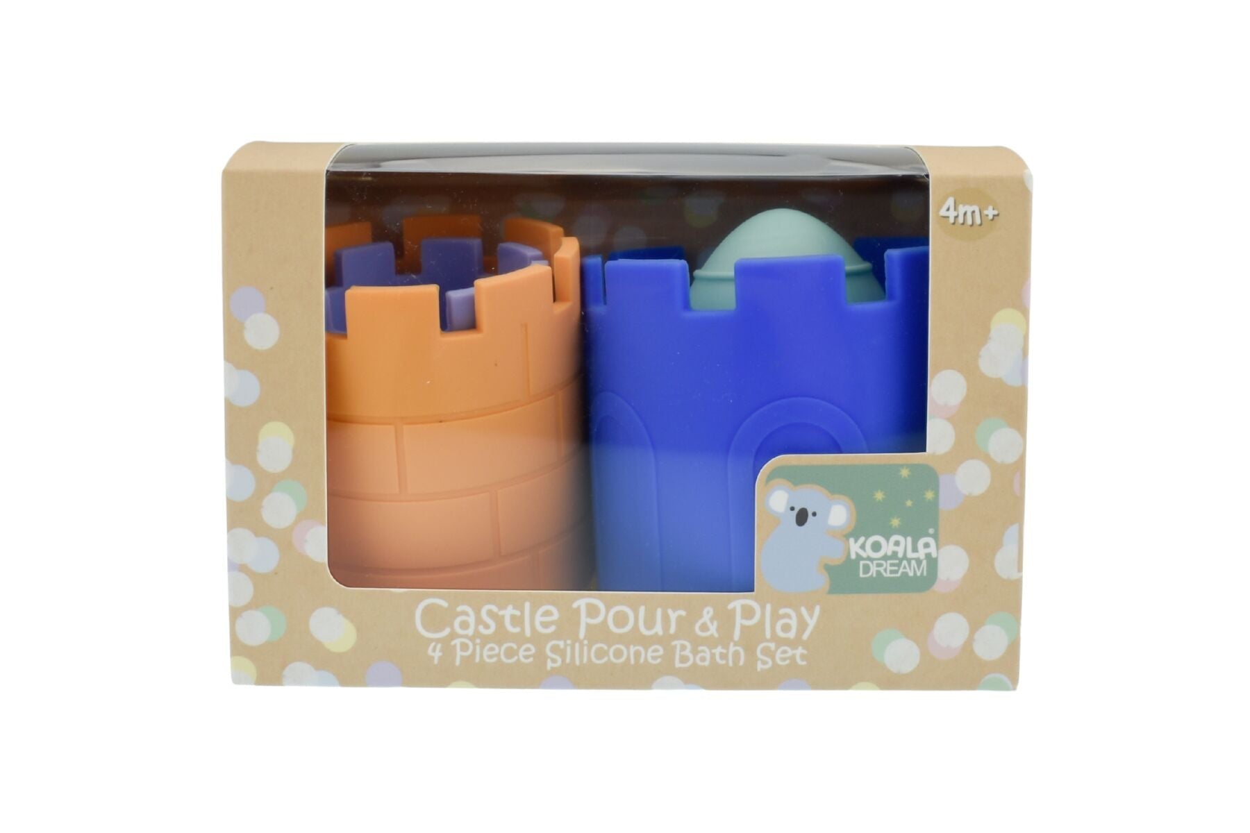 SILICONE CASTLE POUR & PLAY 4PC BATH SET - Bamboo Sprout