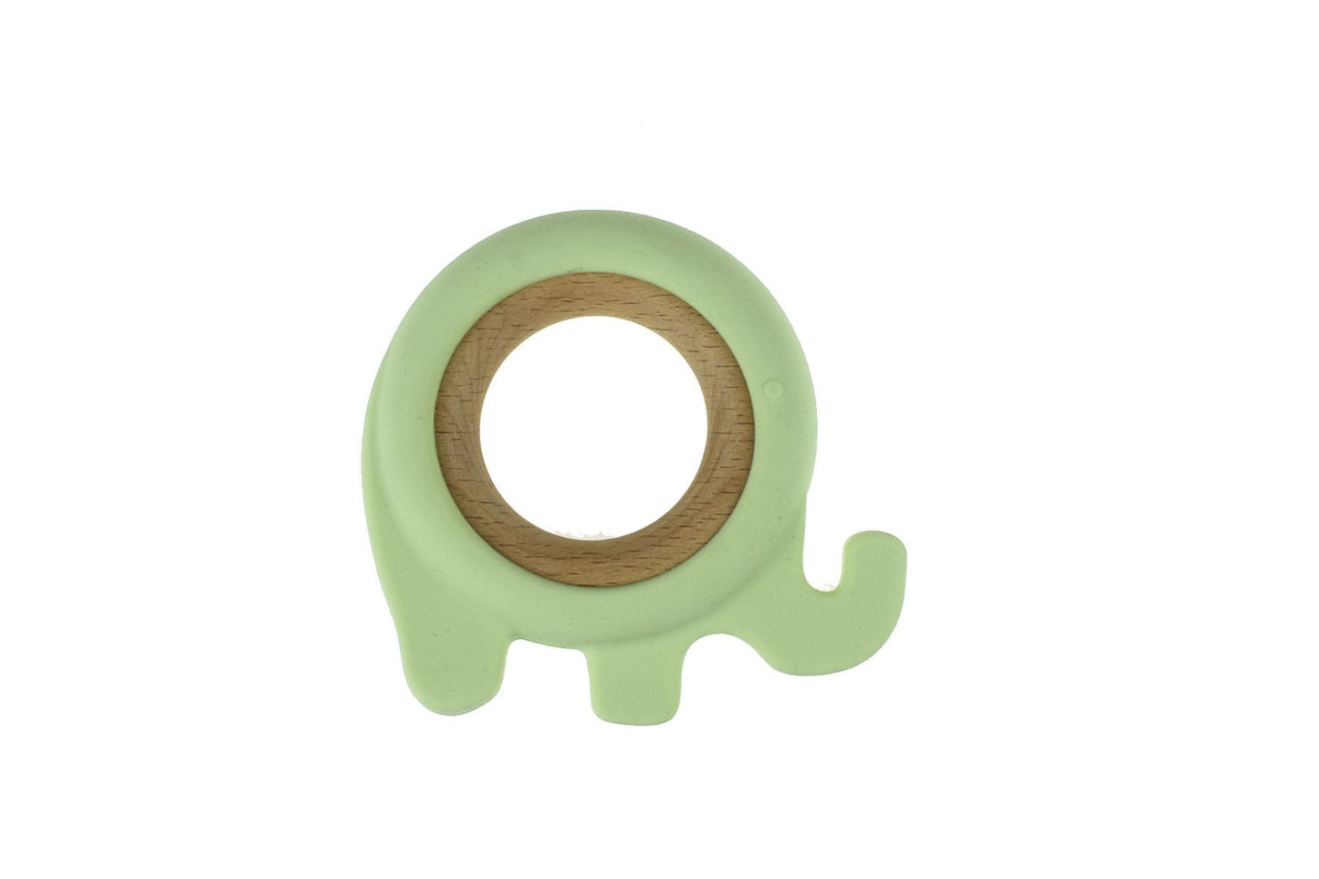 SILICONE ELEPHANT TEETHER - GREEN - Bamboo Sprout