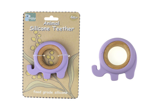 SILICONE ELEPHANT TEETHER - PURPLE - Bamboo Sprout