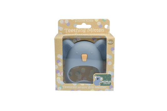 SILICONE KOALA TEETHING MITTEN - BLUE - Bamboo Sprout