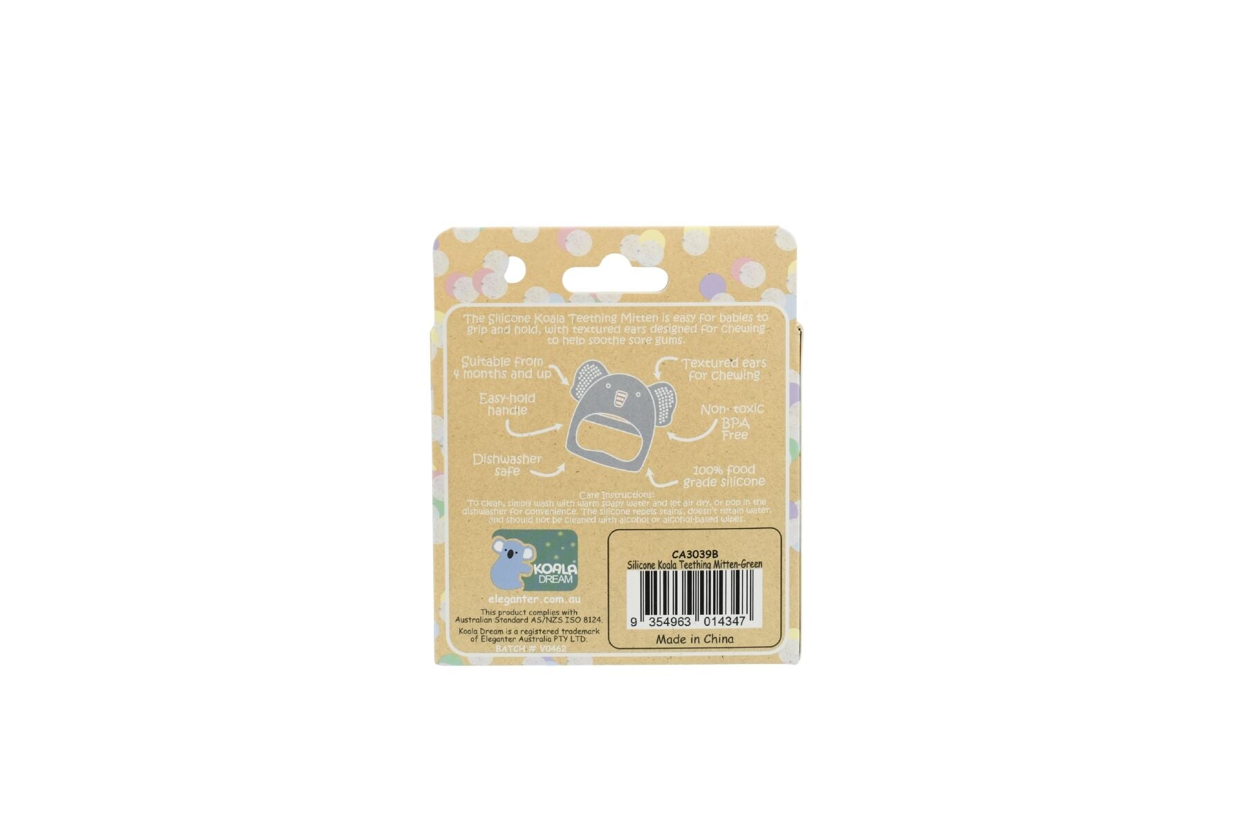 SILICONE KOALA TEETHING MITTEN - BLUE - Bamboo Sprout