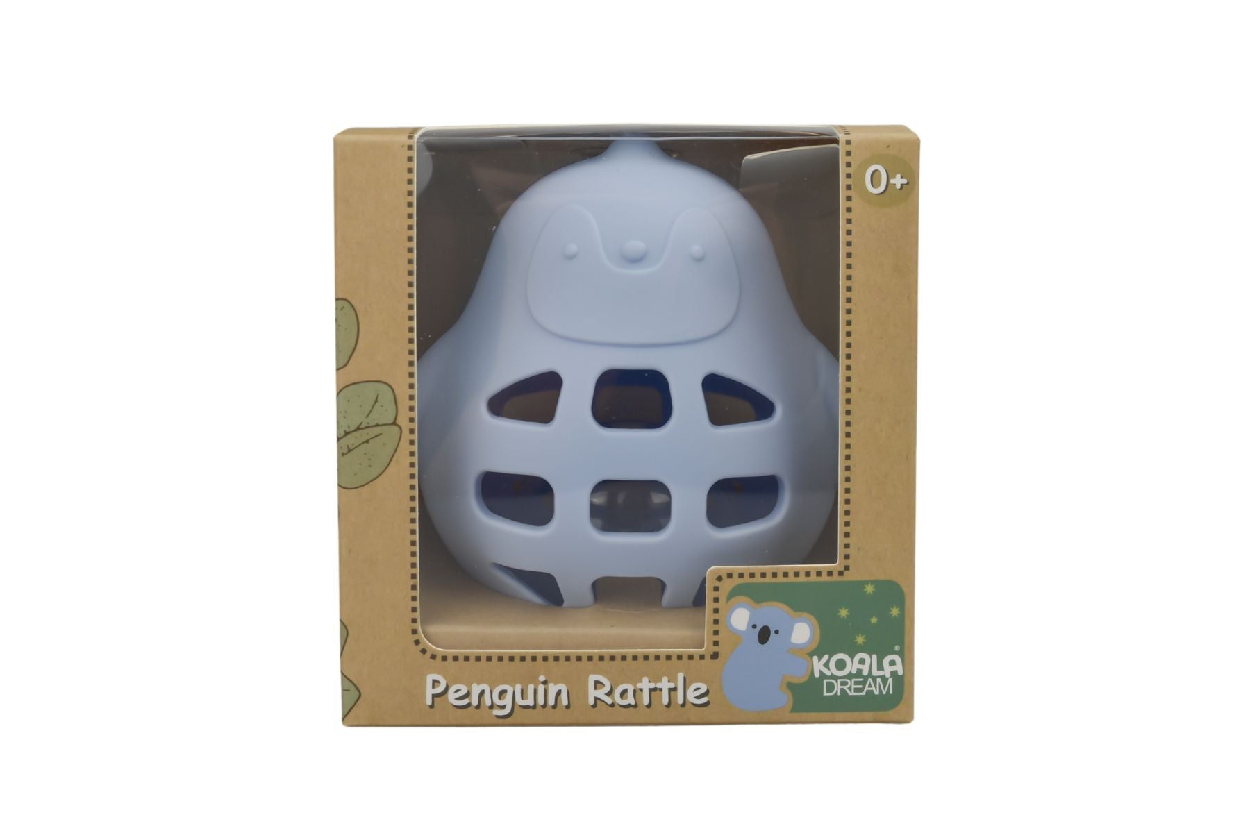 SILICONE PENGUIN RATTLE BLUE - Bamboo Sprout