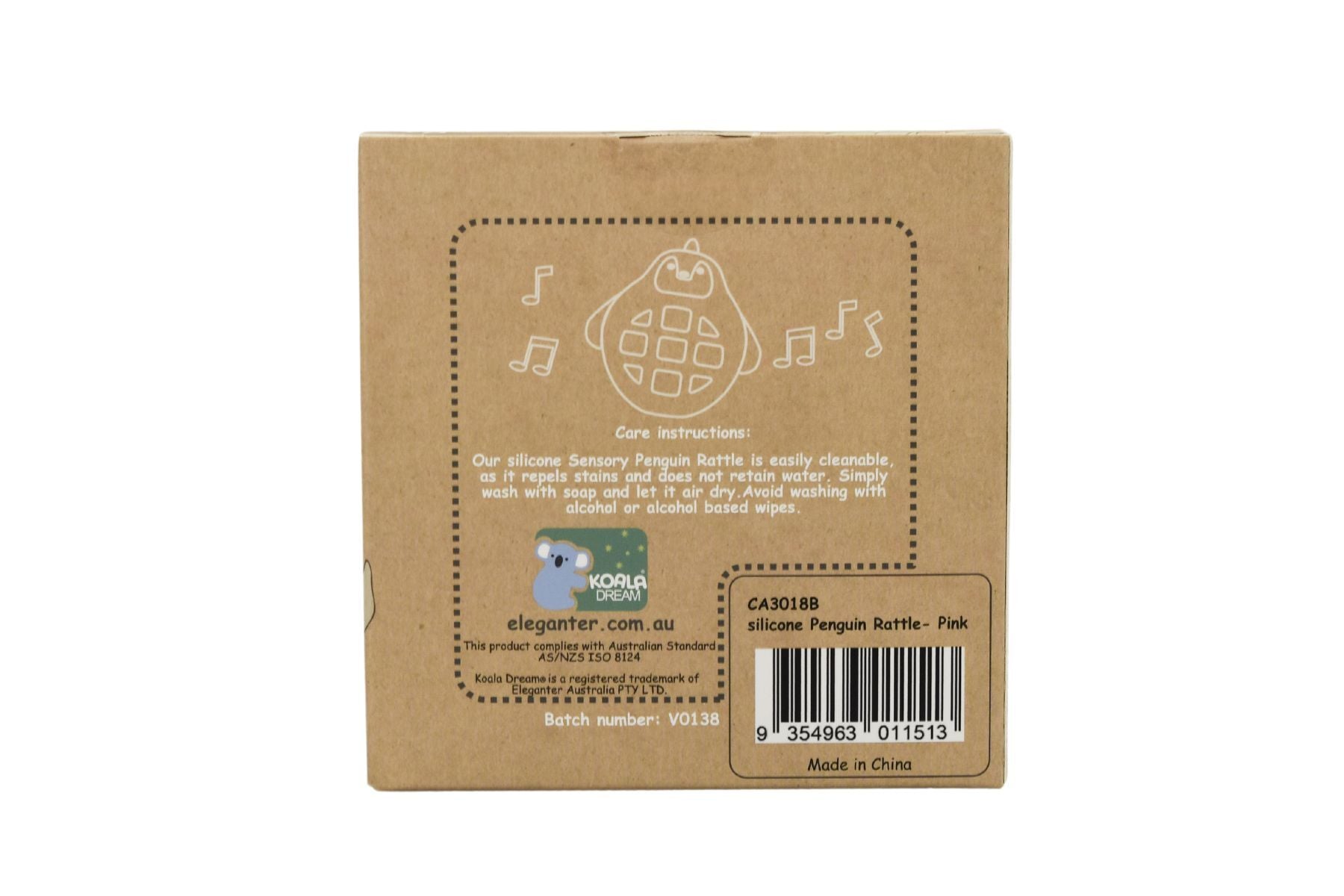 SILICONE PENGUIN RATTLE BLUE - Bamboo Sprout
