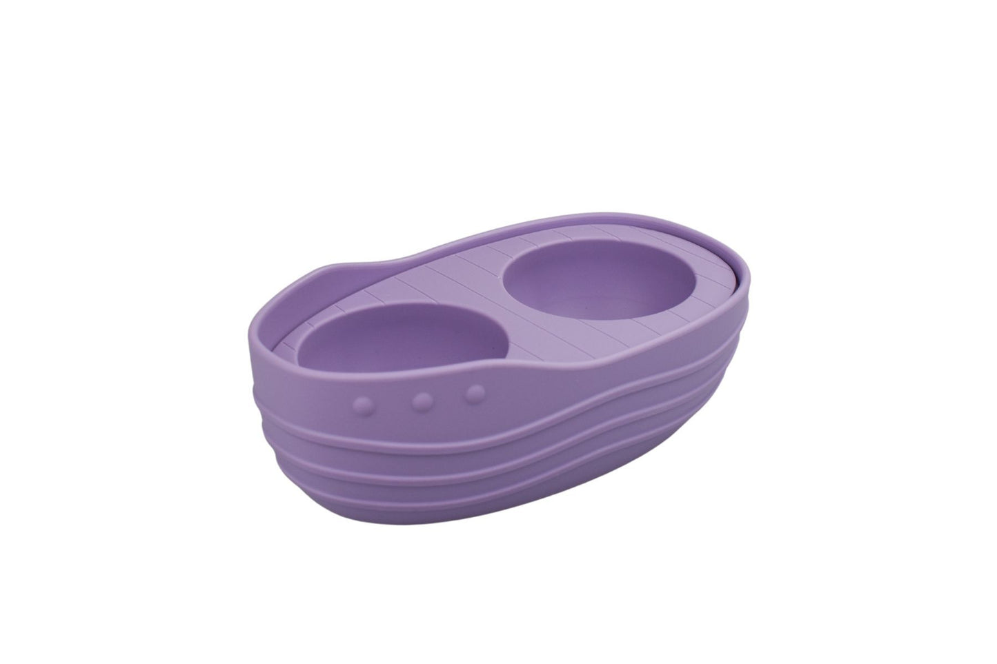 SILICONE PENGUINS BATH BOAT PURPLE - Bamboo Sprout