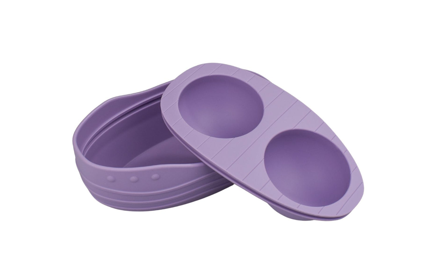 SILICONE PENGUINS BATH BOAT PURPLE - Bamboo Sprout