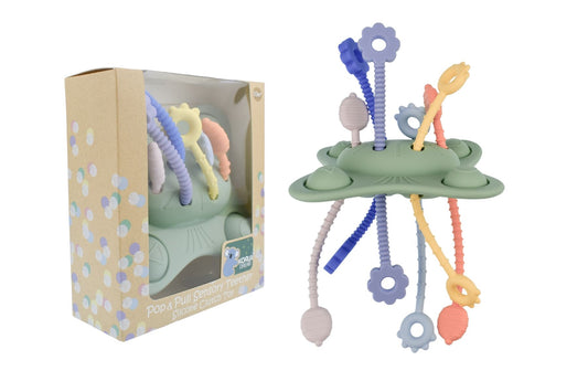 SILICONE POP & PULL SENSORY TEETHER - Bamboo Sprout