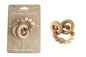 WOODEN SILICONE RINGS TEETHER - PINK - Bamboo Sprout