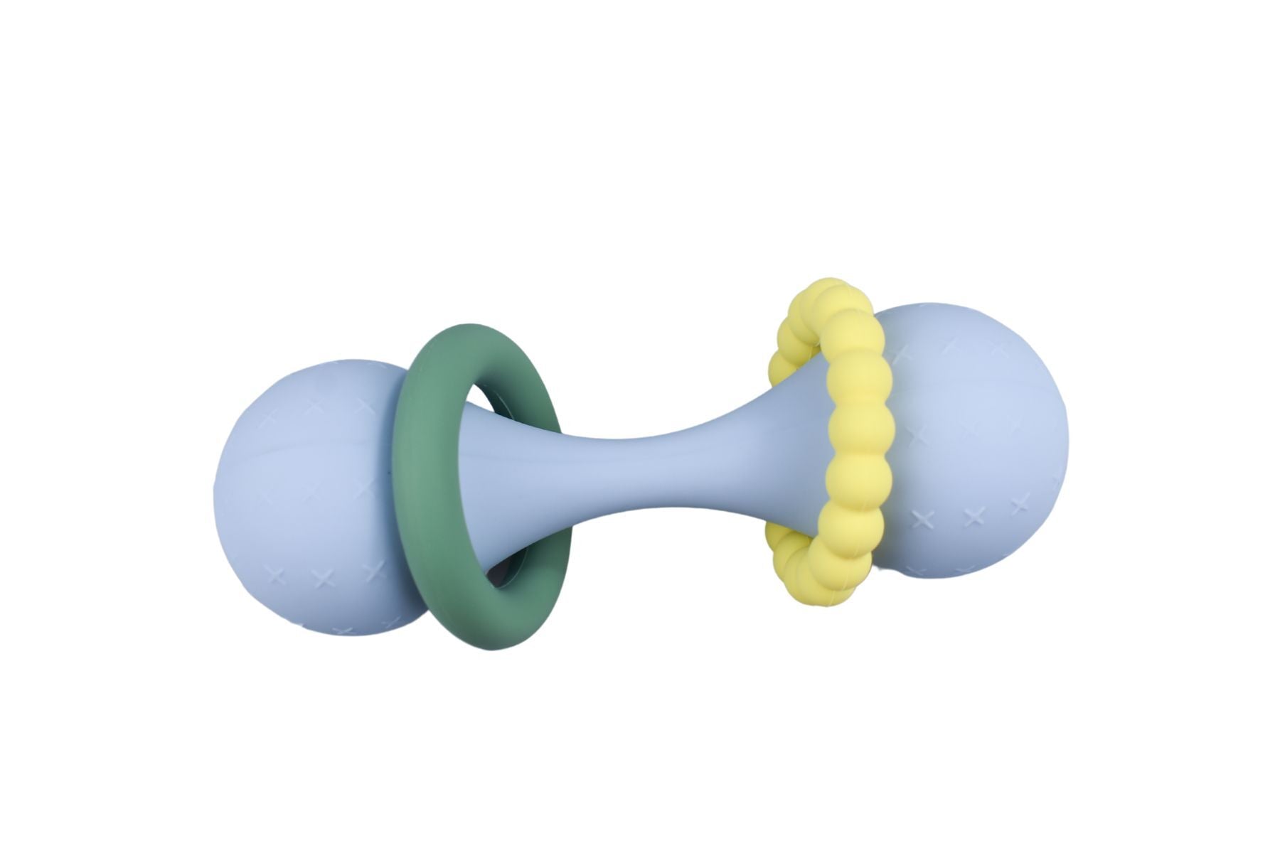 SILICONE SENSORY MARACA RATTTLE BLUE - Bamboo Sprout