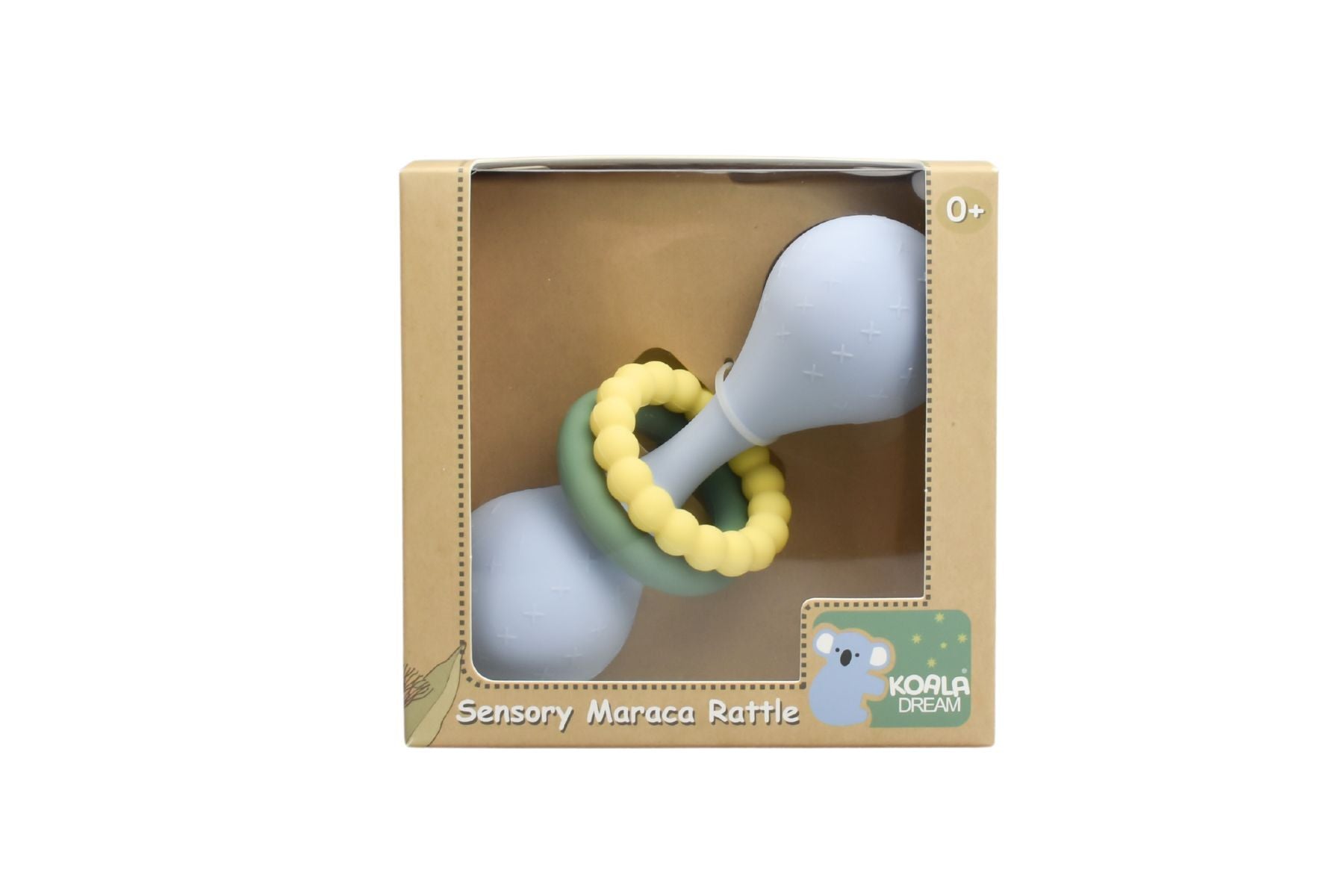 SILICONE SENSORY MARACA RATTTLE BLUE - Bamboo Sprout