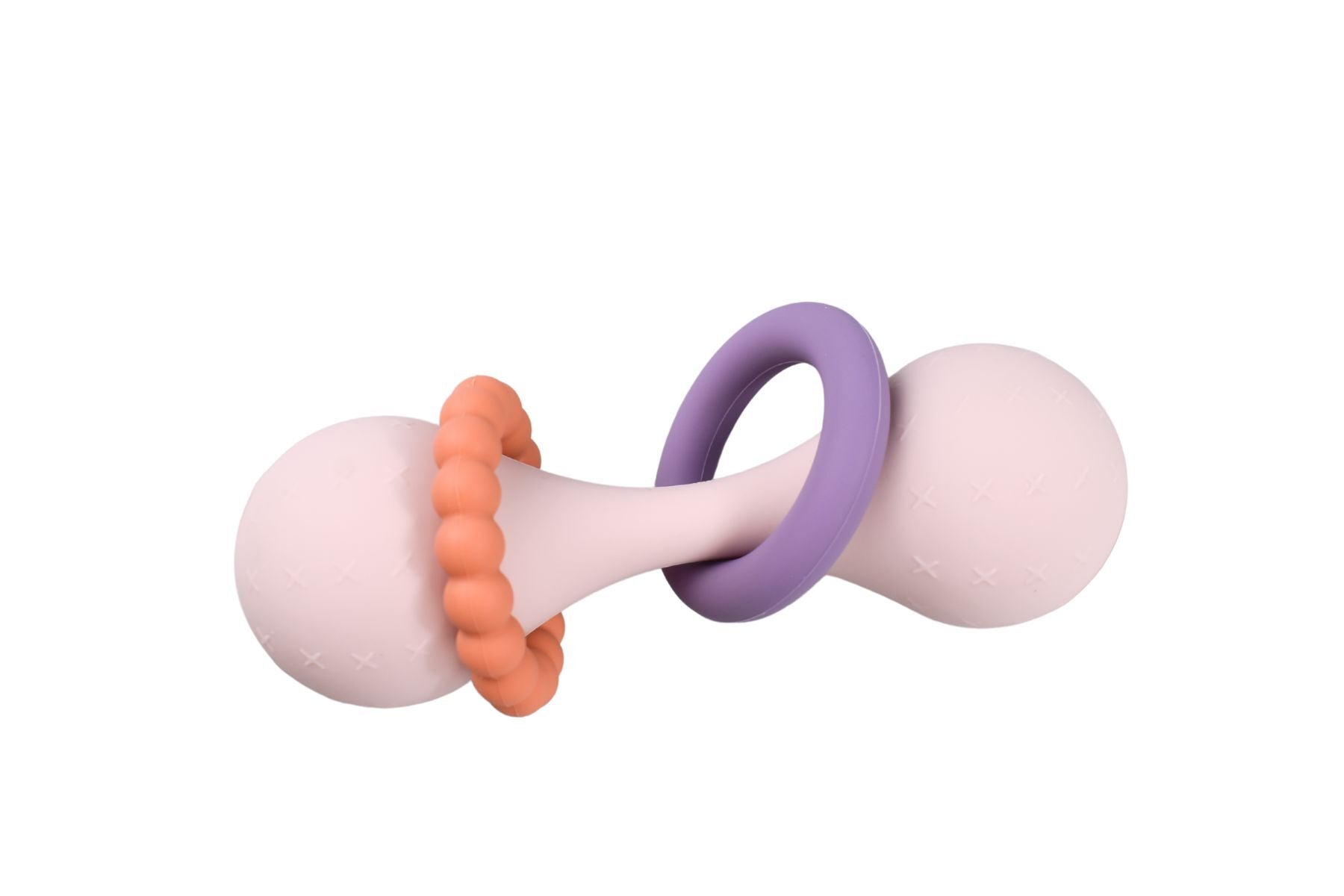 SILICONE SENSORY MARACA RATTTLE PINK - Bamboo Sprout