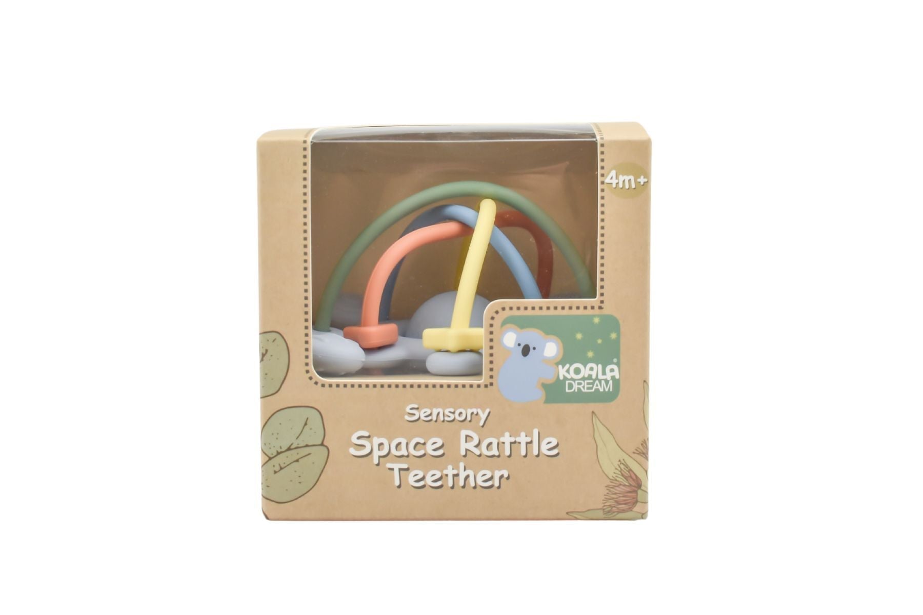 SILICONE SENSORY SPACE RATTLE TEETHER BLUE - Bamboo Sprout