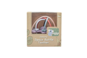 SILICONE SENSORY SPACE RATTLE TEETHER GREEN - Bamboo Sprout