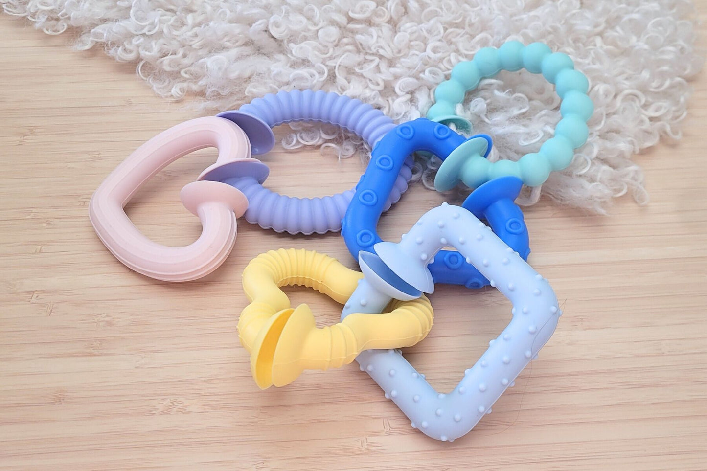 SILICONE SNAP & LEARN SENSORY TEETHERS - Bamboo Sprout