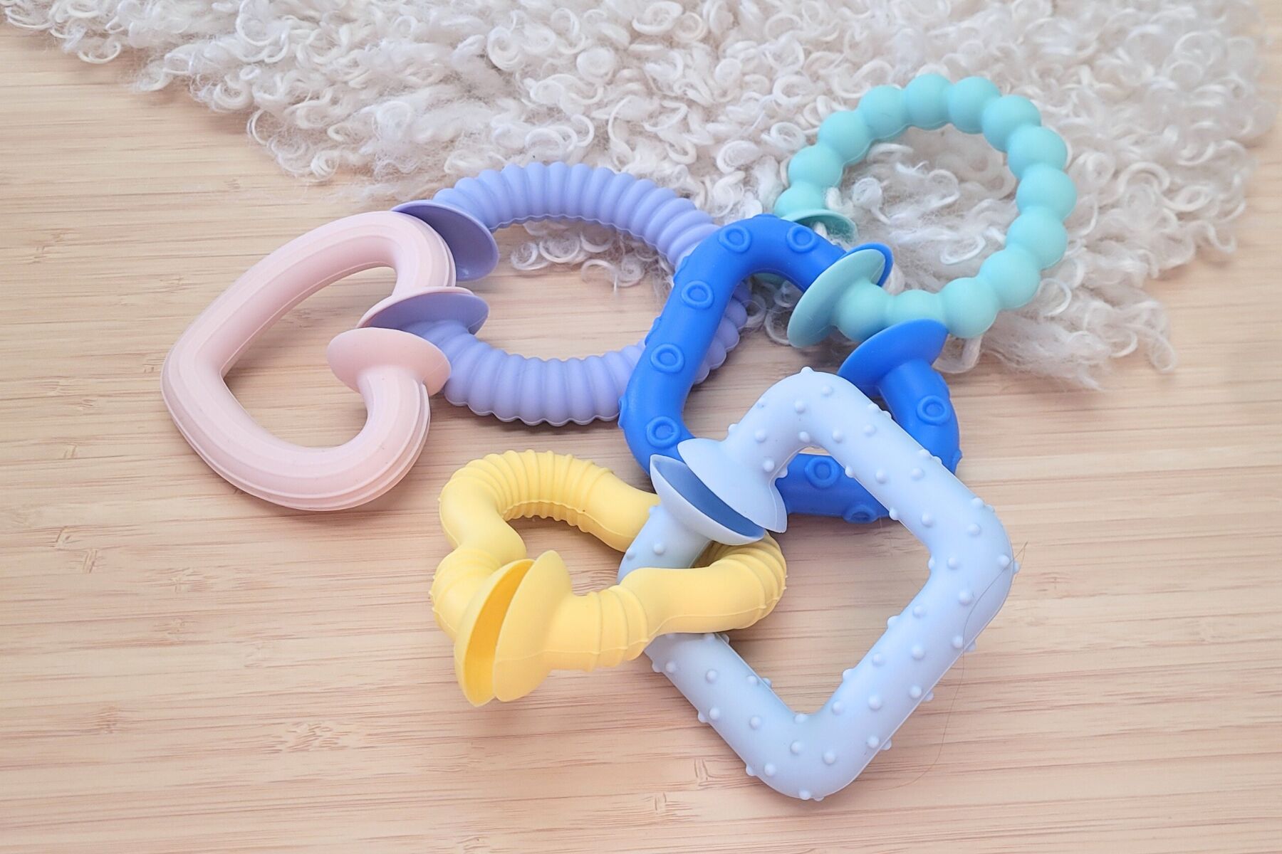 SILICONE SNAP & LEARN SENSORY TEETHERS - Bamboo Sprout
