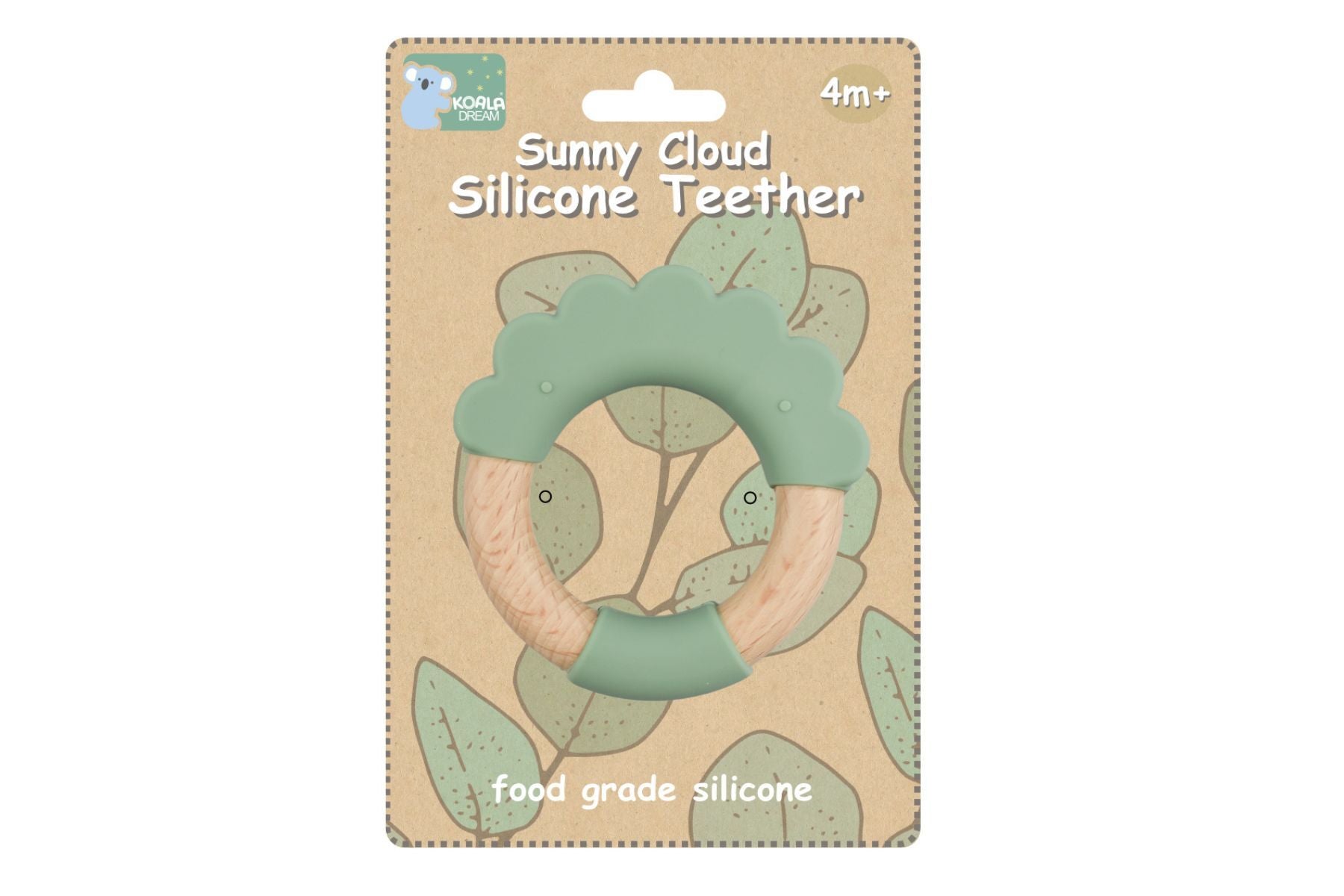 SILICONE TEETHER CLOUD GREEN - Bamboo Sprout