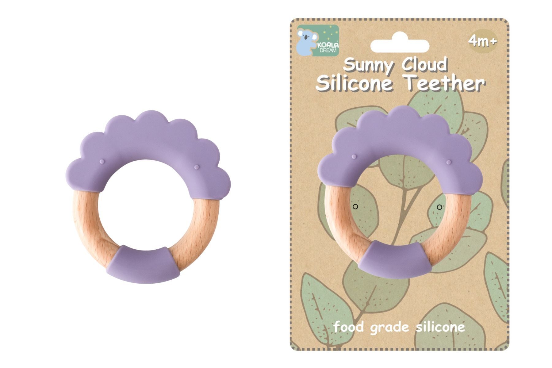 SILICONE TEETHER CLOUD PURPLE - Bamboo Sprout