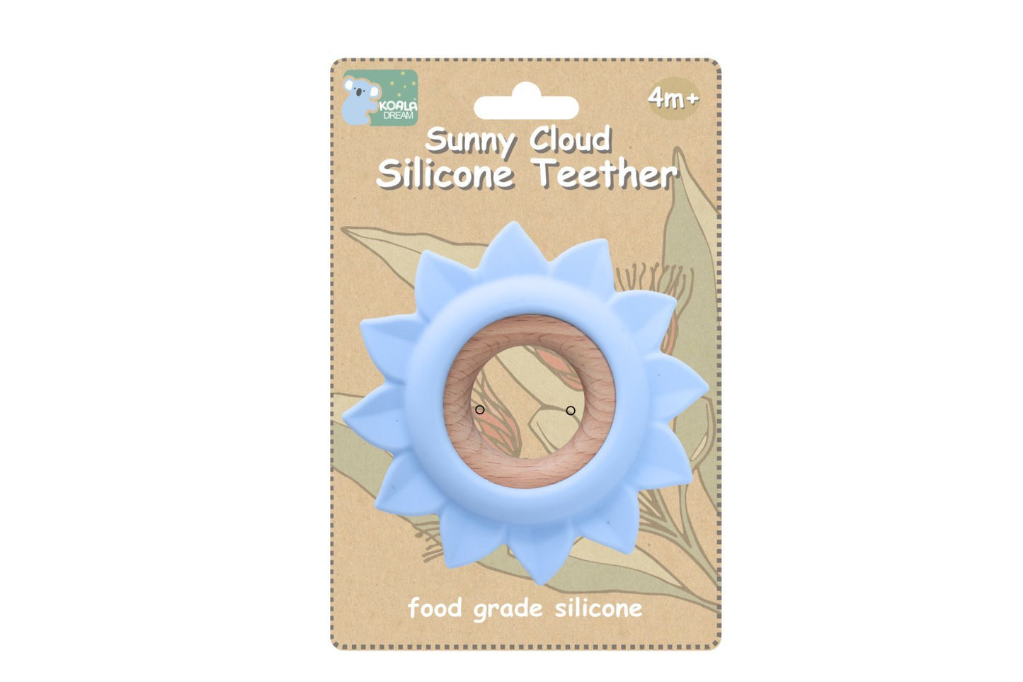 SILICONE TEETHER SUN BLUE - Bamboo Sprout