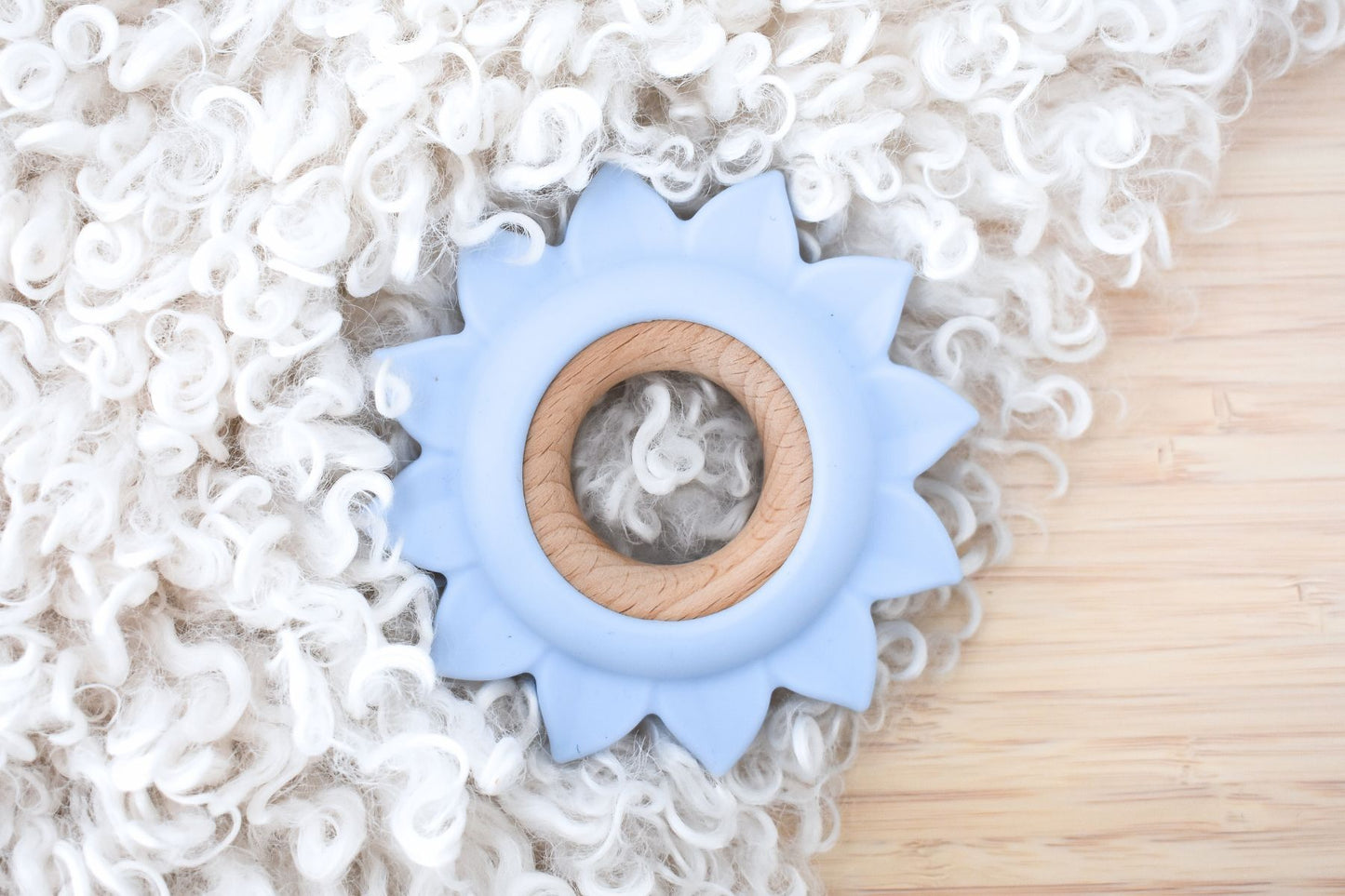 SILICONE TEETHER SUN BLUE - Bamboo Sprout