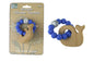 WOODEN SILICONE WHALE TEETHER - BLUE - Bamboo Sprout