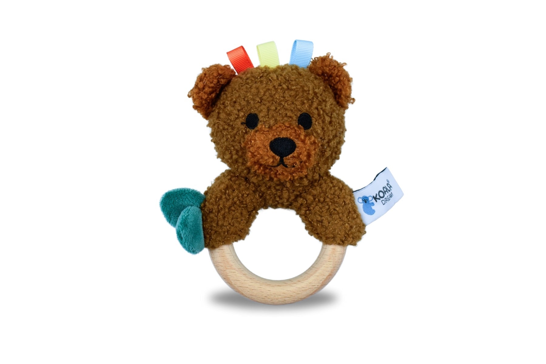 SNUGGLE BUDDY MAPLE BEAR WOODEN RING RATTLE - Bamboo Sprout