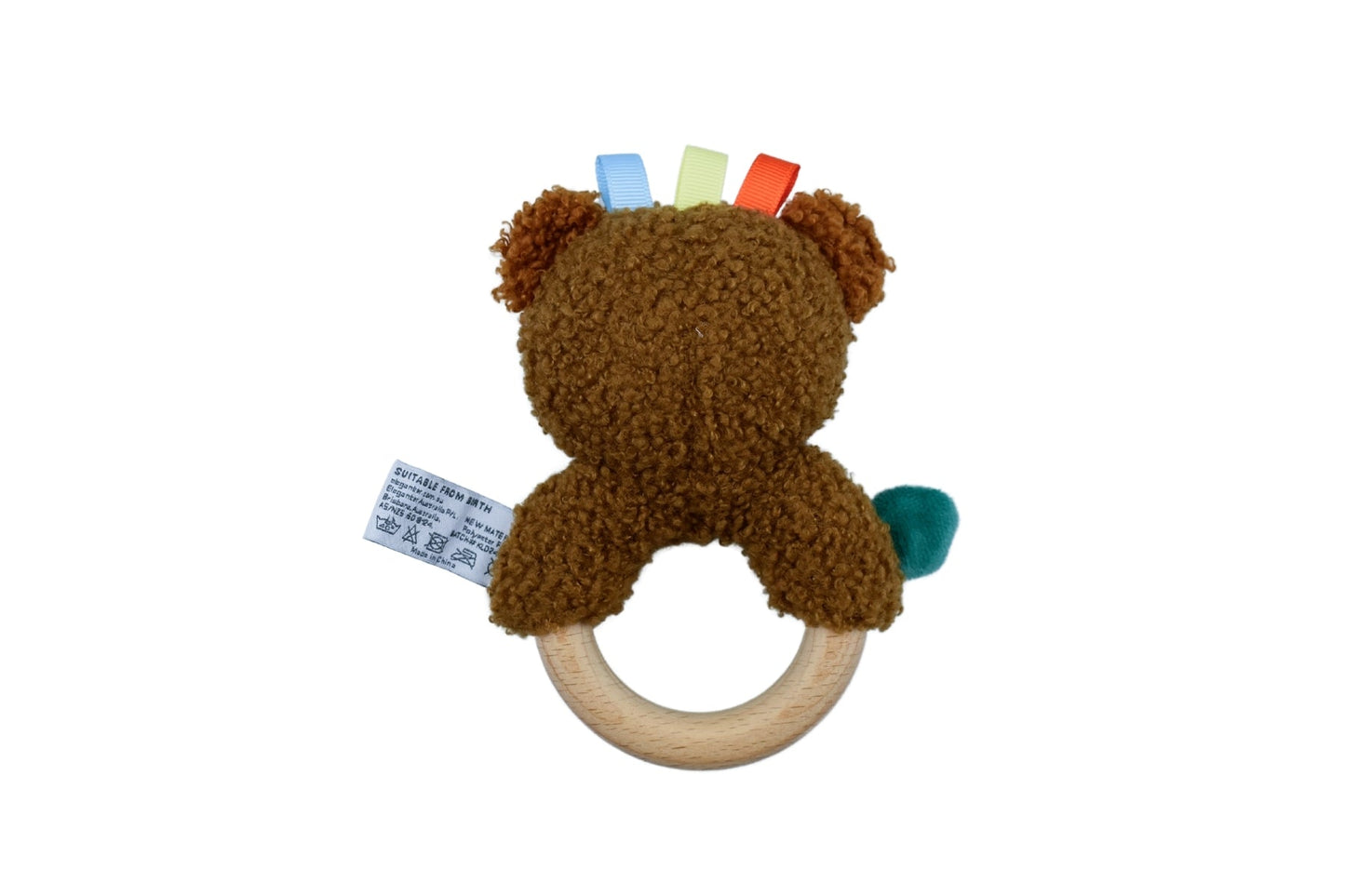 SNUGGLE BUDDY MAPLE BEAR WOODEN RING RATTLE - Bamboo Sprout