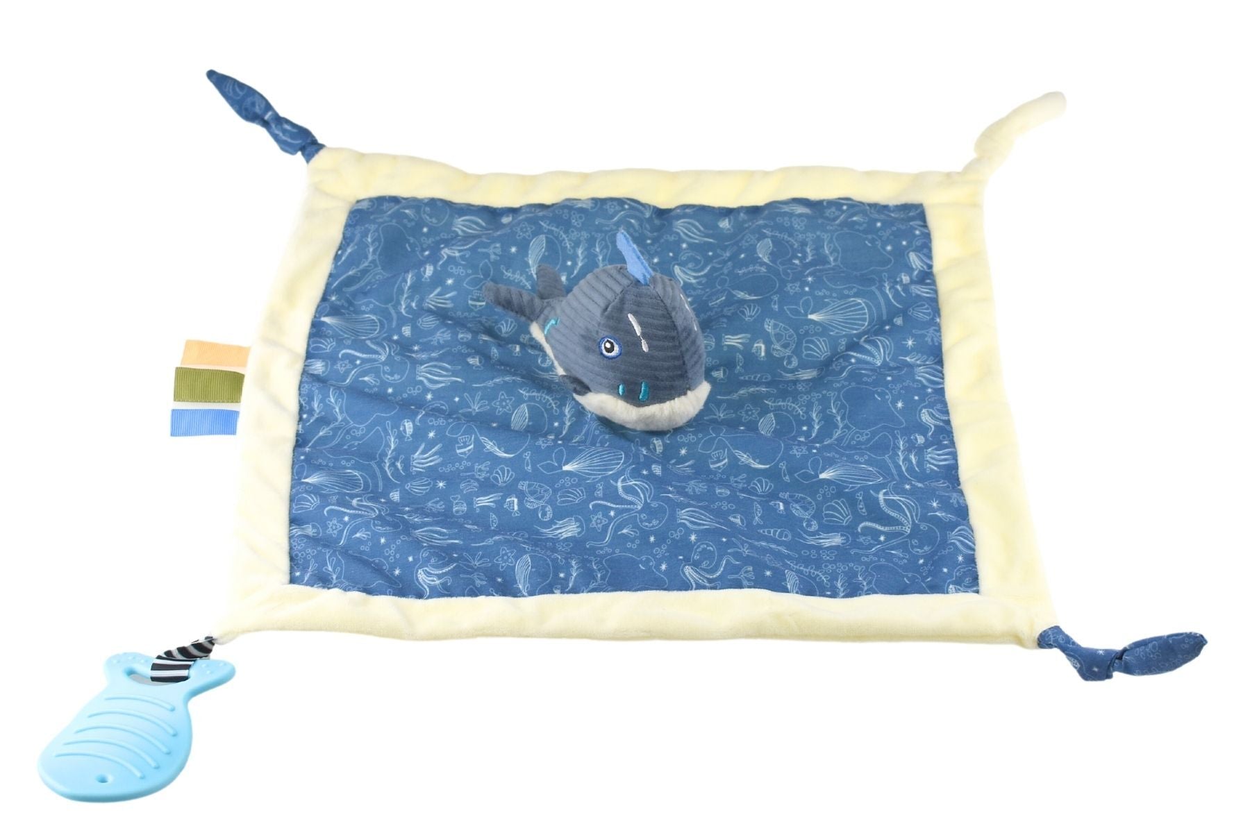 SNUGGLE BUDDY SPLASHY WHALE COMFORTER - Bamboo Sprout