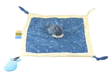 SNUGGLE BUDDY SPLASHY WHALE COMFORTER - Bamboo Sprout